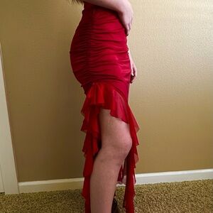 Windsor Red Stretch Fabric Top